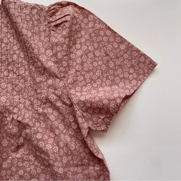 Madewell Short-Sleeve Pintuck Top in Parisian Ditsy Size Small - Picture 11 of 14